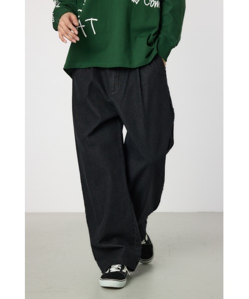 RODEO CROWNS WIDE BOWL（ロデオクラウンズワイドボウル）の「フリンジストレートデニムパンツ（デニムパンツ・メンズ・ブルー/ブラック・MEDIUM/LARGE）」の3枚目の写真