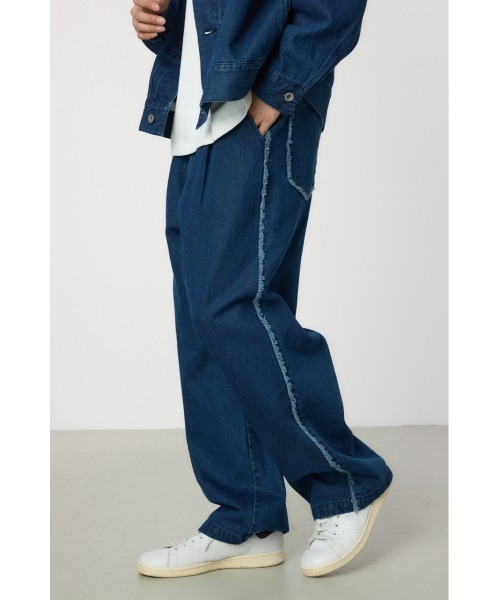 RODEO CROWNS WIDE BOWL（ロデオクラウンズワイドボウル）の「フリンジストレートデニムパンツ（デニムパンツ・メンズ・ブルー/ブラック・MEDIUM/LARGE）」の9枚目の写真