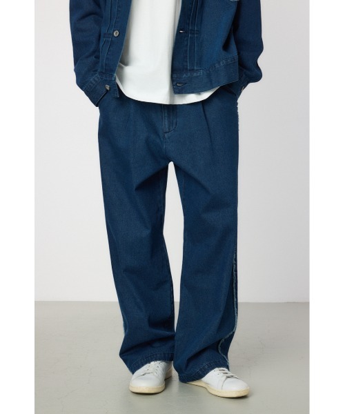 RODEO CROWNS WIDE BOWL（ロデオクラウンズワイドボウル）の「フリンジストレートデニムパンツ（デニムパンツ・メンズ・ブルー/ブラック・MEDIUM/LARGE）」の11枚目の写真