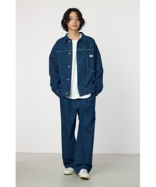 RODEO CROWNS WIDE BOWL（ロデオクラウンズワイドボウル）の「フリンジストレートデニムパンツ（デニムパンツ・メンズ・ブルー/ブラック・MEDIUM/LARGE）」の12枚目の写真