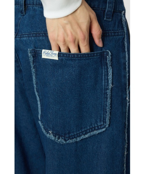 RODEO CROWNS WIDE BOWL（ロデオクラウンズワイドボウル）の「フリンジストレートデニムパンツ（デニムパンツ・メンズ・ブルー/ブラック・MEDIUM/LARGE）」の19枚目の写真