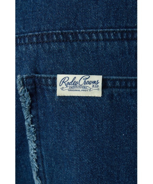 RODEO CROWNS WIDE BOWL（ロデオクラウンズワイドボウル）の「フリンジストレートデニムパンツ（デニムパンツ・メンズ・ブルー/ブラック・MEDIUM/LARGE）」の20枚目の写真