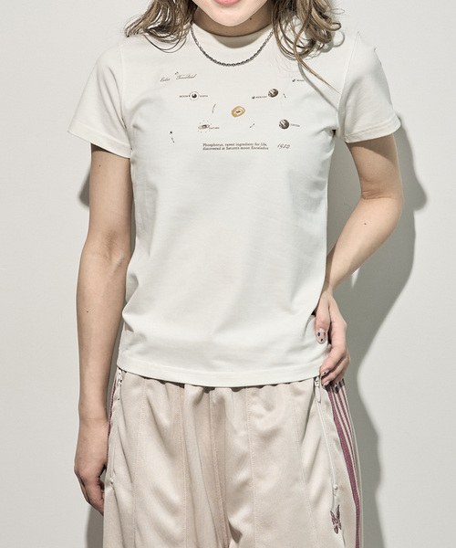 Kijun(キジュン)の「Kijun/キジュン Planet T-Shirt(Tシャツ/カットソー・レディース・スカイブルー/ホワイト・SMALL)」の1枚目の写真