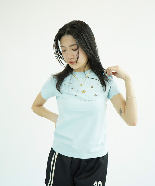 Kijun(キジュン)の「Kijun/キジュン Planet T-Shirt(Tシャツ/カットソー・レディース・スカイブルー/ホワイト・SMALL)」の2枚目の写真
