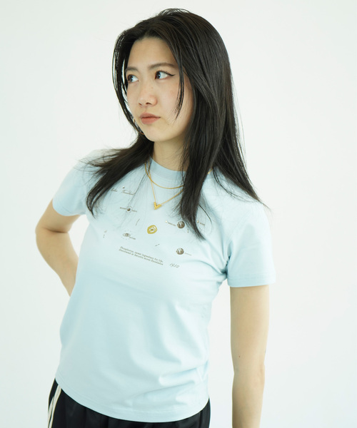 Kijun(キジュン)の「Kijun/キジュン Planet T-Shirt(Tシャツ/カットソー・レディース・スカイブルー/ホワイト・SMALL)」の14枚目の写真