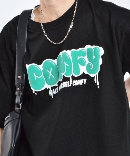 MODISH GAZE(モディシュガゼ)の「【MODISH GAZE】COMFYグラフィックプリントTシャツ(CP)(Tシャツ/カットソー・レディース・ブラック/ホワイト・L/XL/M)」の14枚目の写真