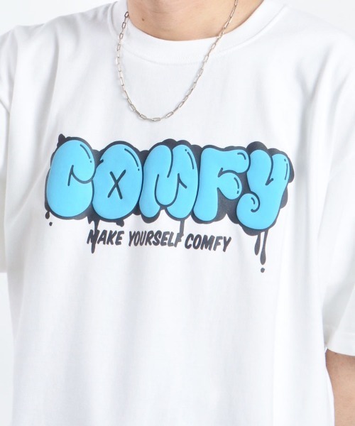 MODISH GAZE(モディシュガゼ)の「【MODISH GAZE】COMFYグラフィックプリントTシャツ(CP)(Tシャツ/カットソー・レディース・ブラック/ホワイト・L/XL/M)」の8枚目の写真