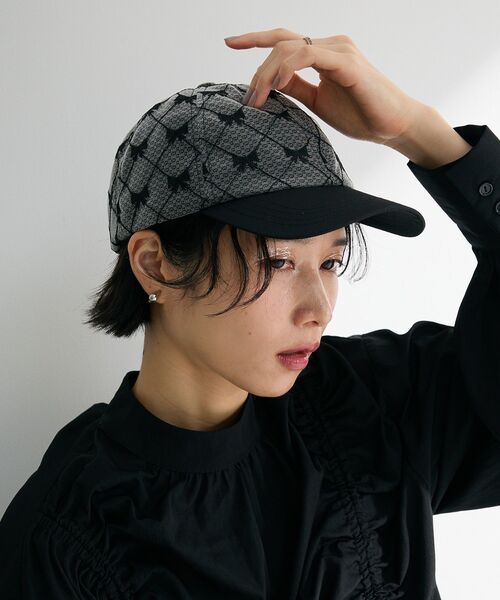 Green　Parks（グリーンパークス）の「・TORCH リボンジャカードキャップ（キャップ・レディース・ピンク/ブラック/ベージュ/グリーン系その他2・FREE）」の5枚目の写真