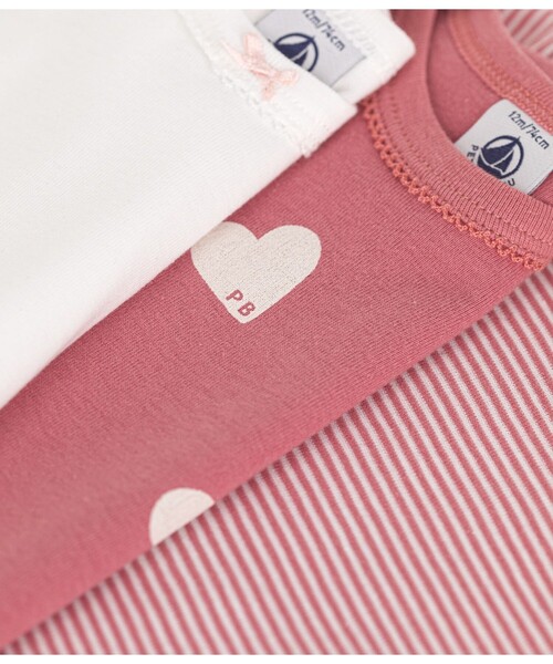 PETIT BATEAU (プチバトー) 3-36m ロンパース3枚組 507071750001.jpg
