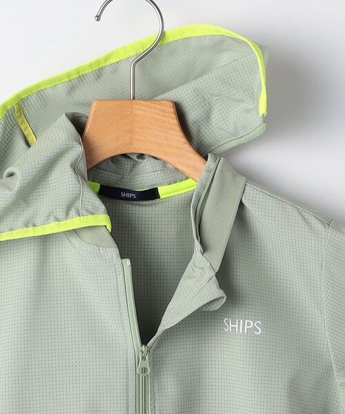 SHIPS（シップス）の「SHIPS KIDS:140～160cm /〈UVカット〉ジップ パーカー（パーカー・キッズ・ベージュ/ライトグリーン・140/150/160）」の5枚目の写真