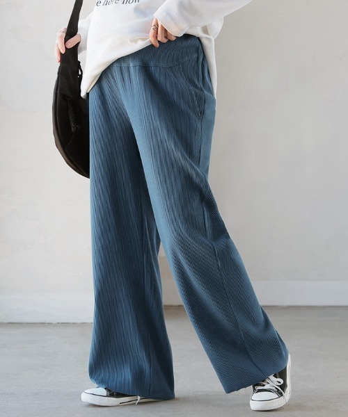 HUG.U（ハグユー）の「マタニティOK 楽ゴム セルフカットパンツ（その他パンツ・レディース・ブラック/イエロー/グリーン/ブルー/グレー/ライトブラウン/グレイッシュベージュ/ワイン・S/M/L）」の6枚目の写真