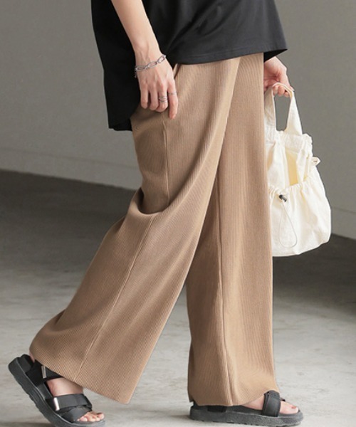 HUG.U（ハグユー）の「マタニティOK 楽ゴム セルフカットパンツ（その他パンツ・レディース・ブラック/イエロー/グリーン/ブルー/グレー/ライトブラウン/グレイッシュベージュ/ワイン・S/M/L）」の3枚目の写真