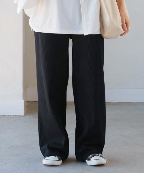 HUG.U（ハグユー）の「マタニティOK 楽ゴム セルフカットパンツ（その他パンツ・レディース・ブラック/イエロー/グリーン/ブルー/グレー/ライトブラウン/グレイッシュベージュ/ワイン・S/M/L）」の2枚目の写真