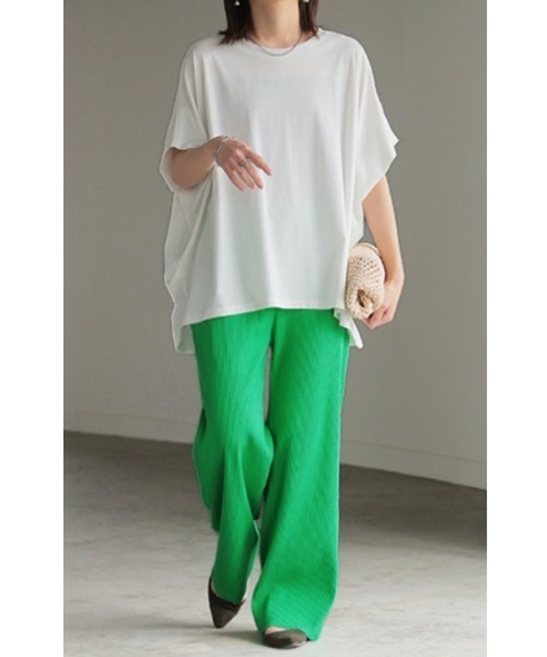 HUG.U（ハグユー）の「マタニティOK 楽ゴム セルフカットパンツ（その他パンツ・レディース・ブラック/イエロー/グリーン/ブルー/グレー/ライトブラウン/グレイッシュベージュ/ワイン・S/M/L）」の12枚目の写真