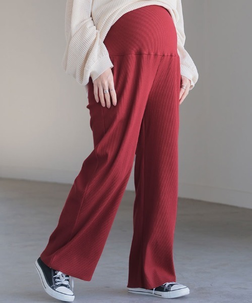 HUG.U（ハグユー）の「マタニティOK 楽ゴム セルフカットパンツ（その他パンツ・レディース・ブラック/イエロー/グリーン/ブルー/グレー/ライトブラウン/グレイッシュベージュ/ワイン・S/M/L）」の10枚目の写真