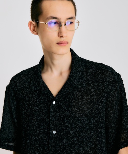 NOISE MAKER（ノイズメーカー）の「ストレッチシアーサッカーオープンカラーシャツ【MADE IN JAPAN】（シャツ/ブラウス・メンズ・グレー・L/M/XL）」の5枚目の写真