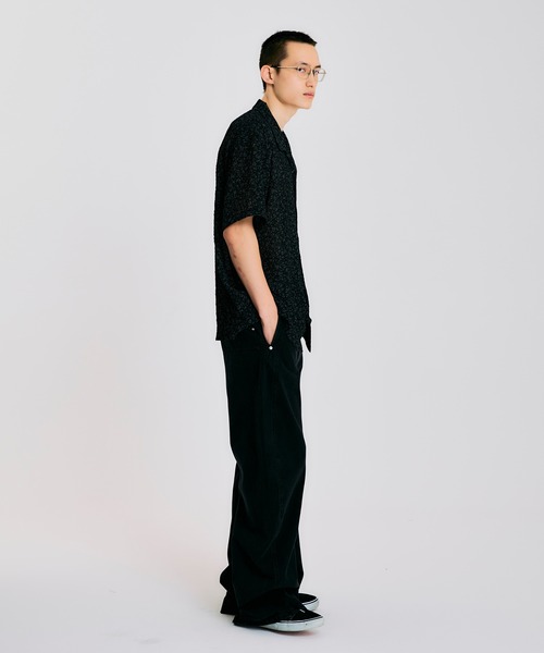 NOISE MAKER（ノイズメーカー）の「ストレッチシアーサッカーオープンカラーシャツ【MADE IN JAPAN】（シャツ/ブラウス・メンズ・グレー・L/M/XL）」の4枚目の写真