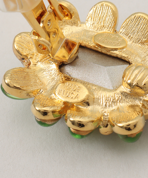 Kenneth Jay Lane/ケネス ジェイ レーン STONE CLIP EARRING