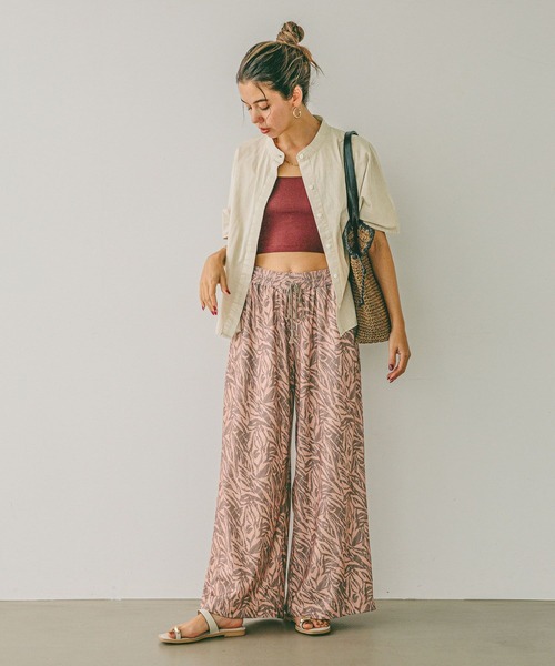 BAYFLOW（ベイフロー）の「[夏も快適な肌ざわり]アソート柄リラックスパンツ（その他パンツ・レディース・ブラック/グリーン/ピンク/ネイビー/ブルー/エンジ/ベージュ・SMALL/MEDIUM）」の14枚目の写真