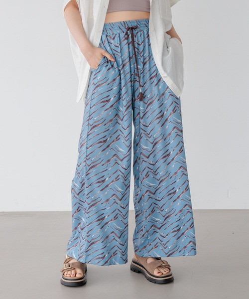 BAYFLOW（ベイフロー）の「[夏も快適な肌ざわり]アソート柄リラックスパンツ（その他パンツ・レディース・ブラック/グリーン/ピンク/ネイビー/ブルー/エンジ/ベージュ・SMALL/MEDIUM）」の12枚目の写真