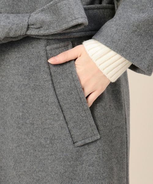 ビューティアンドユースユナイテッドアローズ フードロングコートガウンベージュ BEAUTY&YOUTH UNITED ARROWS（ビューティーアンドユースユナイテッド