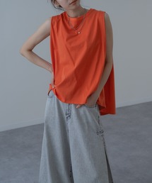 【TROISSIX by refinedworks】すっきり みえる ノースリーブ トップス