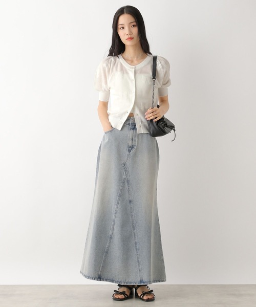 Heather（ヘザー）の「リボンジャガードカーディガン　452822（カーディガン/ボレロ・レディース・ブラック/レッド/オフホワイト・FREE）」の4枚目の写真