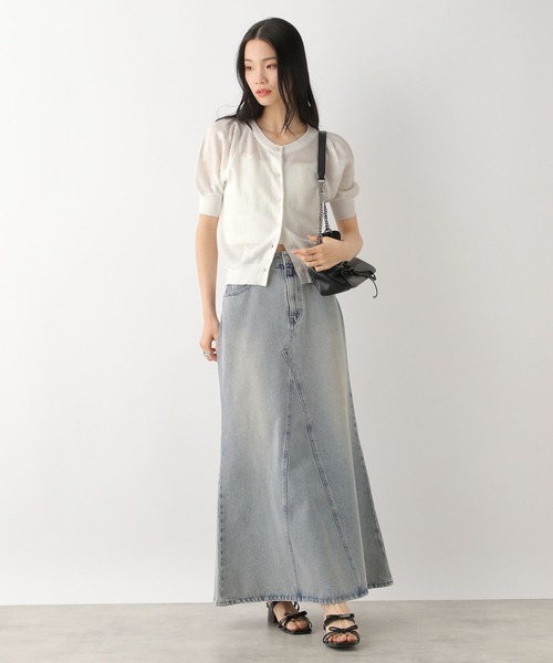 Heather（ヘザー）の「リボンジャガードカーディガン　452822（カーディガン/ボレロ・レディース・ブラック/レッド/オフホワイト・FREE）」の5枚目の写真