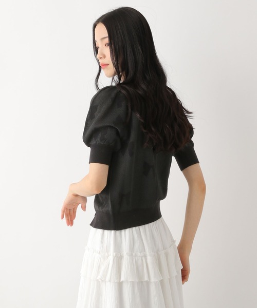 Heather（ヘザー）の「リボンジャガードカーディガン　452822（カーディガン/ボレロ・レディース・ブラック/レッド/オフホワイト・FREE）」の15枚目の写真