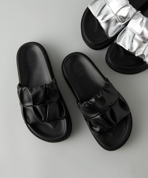 CITEN（シテン）の「＜CITEN＞シャーリングフットベッドサンダル（サンダル・レディース・ブラック/シルバー・S/M/L）」の9枚目の写真