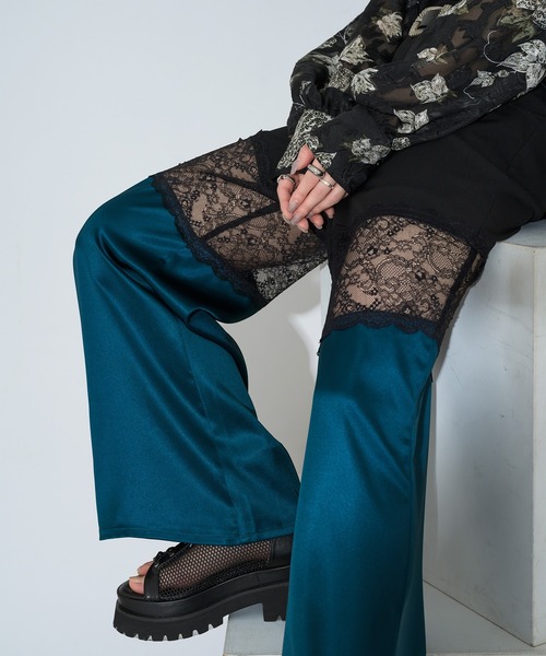 Ellno de Mavie（エルノデメヴィ）の「レースドッキングパンツ（その他パンツ・レディース・ブラック/ブルーグリーン・FREE）」の11枚目の写真