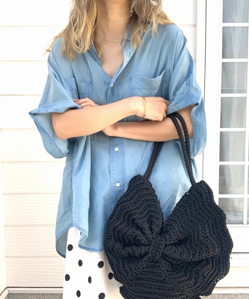 Q(キュー)の「アッシュドウォッシュコットンボイルシャツ(シャツ/ブラウス・レディース・イエロー/ベビーピンク/ライトブルー・MEDIUM)」の7枚目の写真