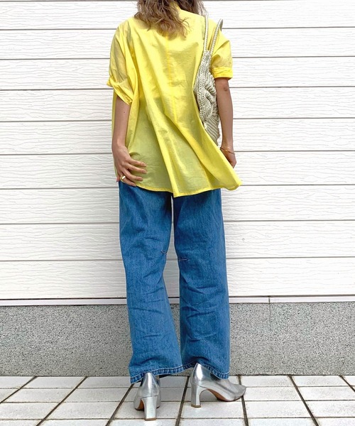 Q(キュー)の「アッシュドウォッシュコットンボイルシャツ(シャツ/ブラウス・レディース・イエロー/ベビーピンク/ライトブルー・MEDIUM)」の17枚目の写真