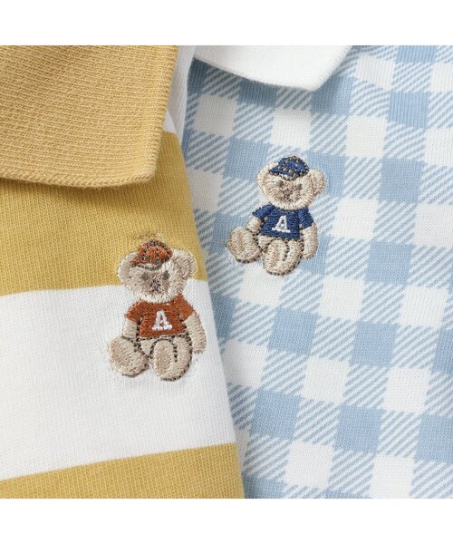 apres les cours（アプレレクール）の「ポロシャツ風ベビーボディースーツ（ロンパース・キッズ・その他2/チェック・80/70）」の4枚目の写真