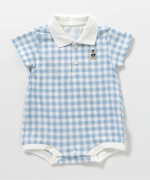 apres les cours（アプレレクール）の「ポロシャツ風ベビーボディースーツ（ロンパース・キッズ・その他2/チェック・80/70）」の7枚目の写真