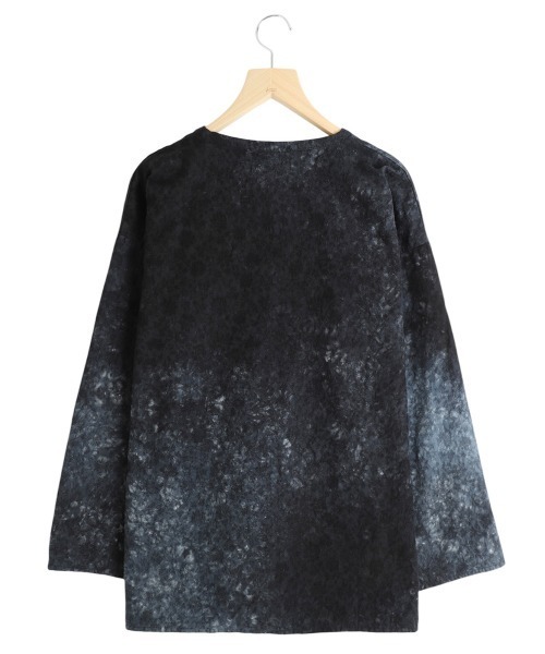 BALLAST ARK（バラストアーク）の「BALLAST ARK / バラストアーク：UNEVEN DYEING FLOWER JACQUARD SHIRT：BA11-SH01[AST]（シャツ/ブラウス・メンズ・ネイビー/オレンジ・M/L）」の4枚目の写真