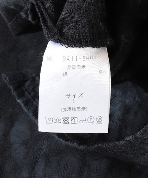 BALLAST ARK（バラストアーク）の「BALLAST ARK / バラストアーク：UNEVEN DYEING FLOWER JACQUARD SHIRT：BA11-SH01[AST]（シャツ/ブラウス・メンズ・ネイビー/オレンジ・M/L）」の8枚目の写真