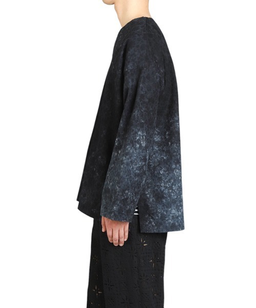 BALLAST ARK（バラストアーク）の「BALLAST ARK / バラストアーク：UNEVEN DYEING FLOWER JACQUARD SHIRT：BA11-SH01[AST]（シャツ/ブラウス・メンズ・ネイビー/オレンジ・M/L）」の10枚目の写真