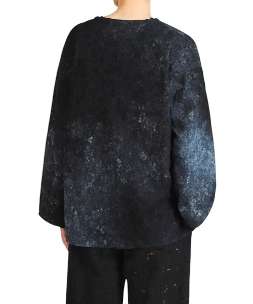 BALLAST ARK（バラストアーク）の「BALLAST ARK / バラストアーク：UNEVEN DYEING FLOWER JACQUARD SHIRT：BA11-SH01[AST]（シャツ/ブラウス・メンズ・ネイビー/オレンジ・M/L）」の11枚目の写真