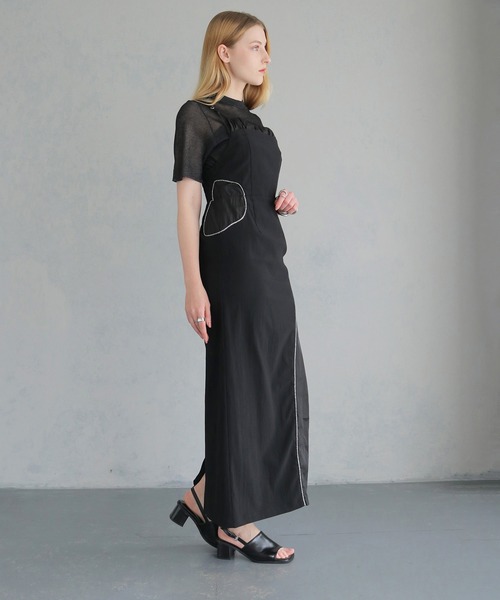 &g'aime（アンジェム）の「【&g'aime】カーブシームドレス　Curved Seam Dress（ワンピース・レディース・チャコールグレー/ブラック・FREE）」の6枚目の写真