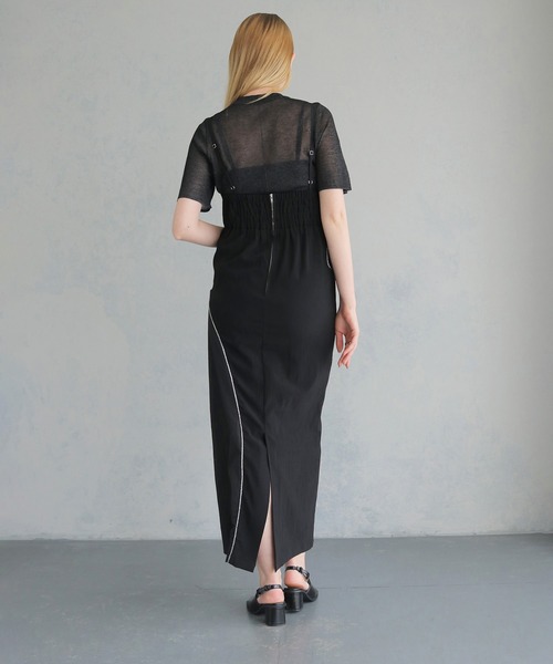 &g'aime（アンジェム）の「【&g'aime】カーブシームドレス　Curved Seam Dress（ワンピース・レディース・チャコールグレー/ブラック・FREE）」の9枚目の写真