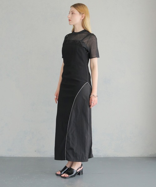 &g'aime（アンジェム）の「【&g'aime】カーブシームドレス　Curved Seam Dress（ワンピース・レディース・チャコールグレー/ブラック・FREE）」の11枚目の写真