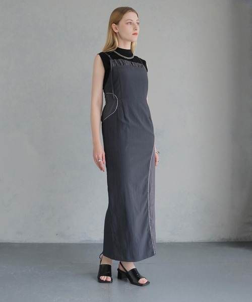 &g'aime（アンジェム）の「【&g'aime】カーブシームドレス　Curved Seam Dress（ワンピース・レディース・チャコールグレー/ブラック・FREE）」の18枚目の写真