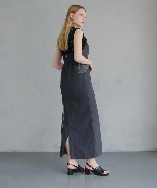 &g'aime（アンジェム）の「【&g'aime】カーブシームドレス　Curved Seam Dress（ワンピース・レディース・チャコールグレー/ブラック・FREE）」の19枚目の写真