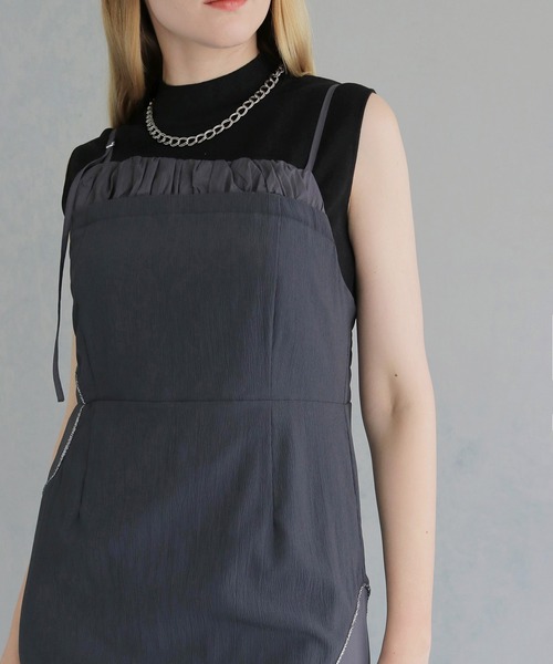 &g'aime（アンジェム）の「【&g'aime】カーブシームドレス　Curved Seam Dress（ワンピース・レディース・チャコールグレー/ブラック・FREE）」の22枚目の写真