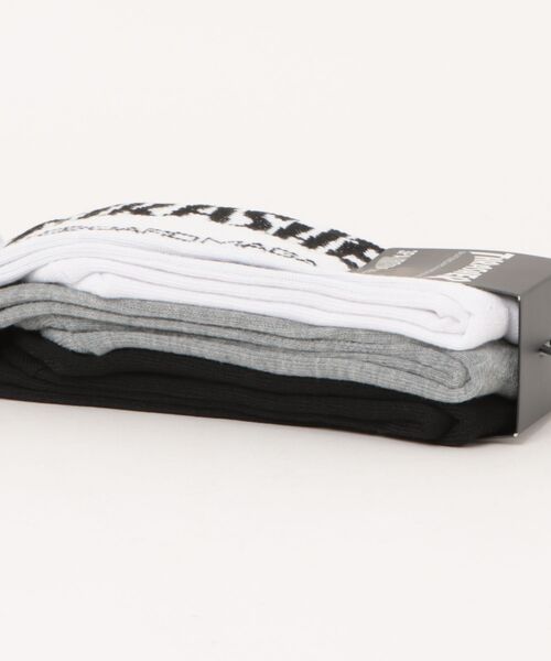 THRASHER(スラッシャー)の「【THRASHER】スラッシャー MAG LOGO SOCKS 3PACK SOCKS 靴下 ソックス 3足セット TH-SX206(TH-SX223)(ソックス/靴下・メンズ・ブラック/マルチ/ホワイト・FREE)」の6枚目の写真