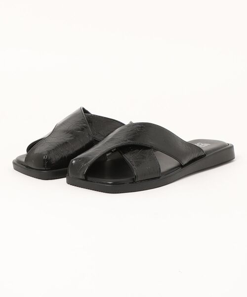 shoes365(シューズスリーシックスファイヴ)の「クロスデザインサンダル (SS)(サンダル・レディース・シルバー/オフホワイト/ブラック・24.5/25.0cm/22.5cm/23.0cm/23.5cm/24.0cm)」の12枚目の写真