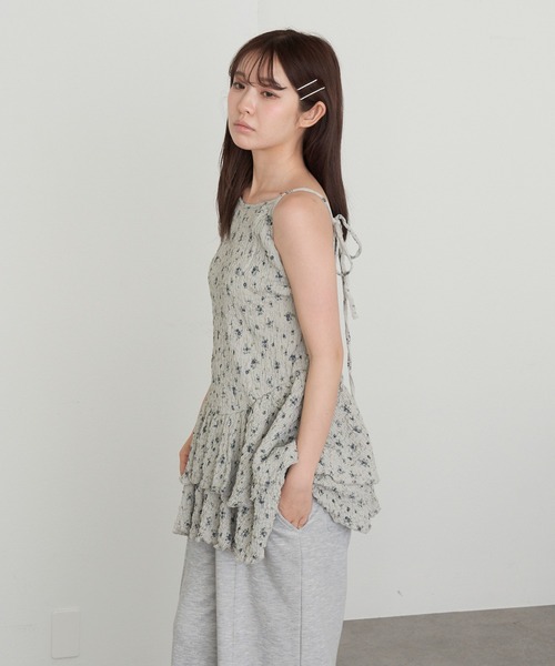 RAY CASSIN(レイカズン)の「カットキャミミニワンピース(ワンピース・レディース・ブラック系その他2/ホワイト系その他/ホワイト系その他2/グレー系その他・FREE)」の4枚目の写真