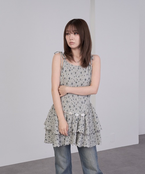 RAY CASSIN(レイカズン)の「カットキャミミニワンピース(ワンピース・レディース・ブラック系その他2/ホワイト系その他/ホワイト系その他2/グレー系その他・FREE)」の17枚目の写真