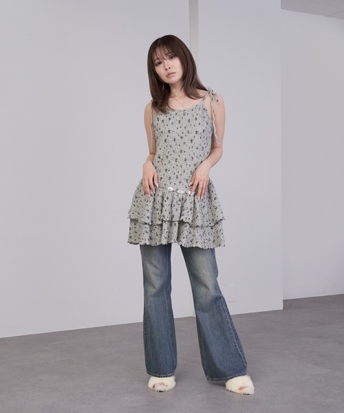 RAY CASSIN(レイカズン)の「カットキャミミニワンピース(ワンピース・レディース・ブラック系その他2/ホワイト系その他/ホワイト系その他2/グレー系その他・FREE)」の20枚目の写真